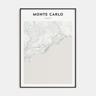 Monte Carlo Map Portrait Poster