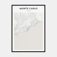 Monte Carlo Map Portrait Poster