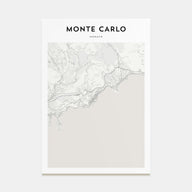 Monte Carlo Map Portrait Poster