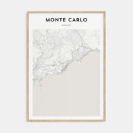 Monte Carlo Map Portrait Poster