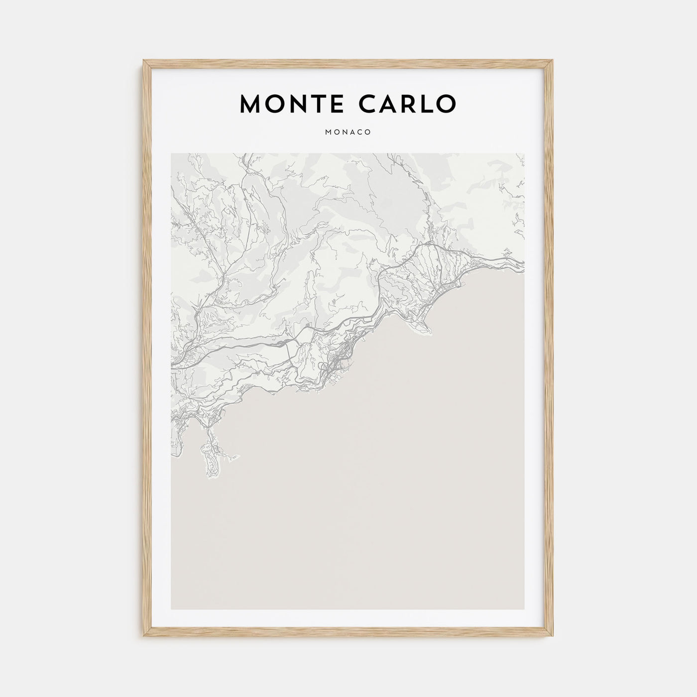 Monte Carlo Map Portrait Poster