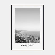 Monte Carlo Portrait B&W Poster