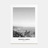 Monte Carlo Portrait B&W Poster