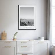 Monte Carlo Portrait B&W Poster