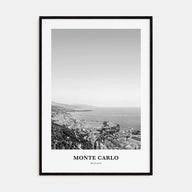 Monte Carlo Portrait B&W Poster