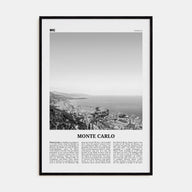 Monte Carlo Travel B&W Poster