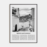 Monte Sant'Angelo Travel B&W Poster