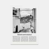 Monte Sant'Angelo Travel B&W Poster
