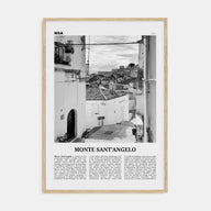 Monte Sant'Angelo Travel B&W Poster