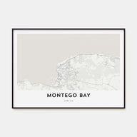 Montego Bay Map Landscape Poster