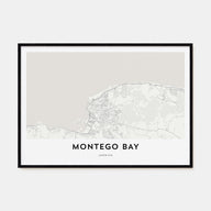 Montego Bay Map Landscape Poster