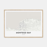 Montego Bay Map Landscape Poster