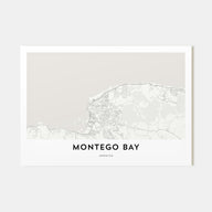 Montego Bay Map Landscape Poster