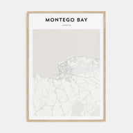 Montego Bay Map Portrait Poster
