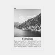 Montenegro Travel B&W Poster