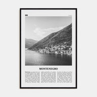 Montenegro Travel B&W Poster