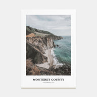 Monterey County Portrait Color Poster