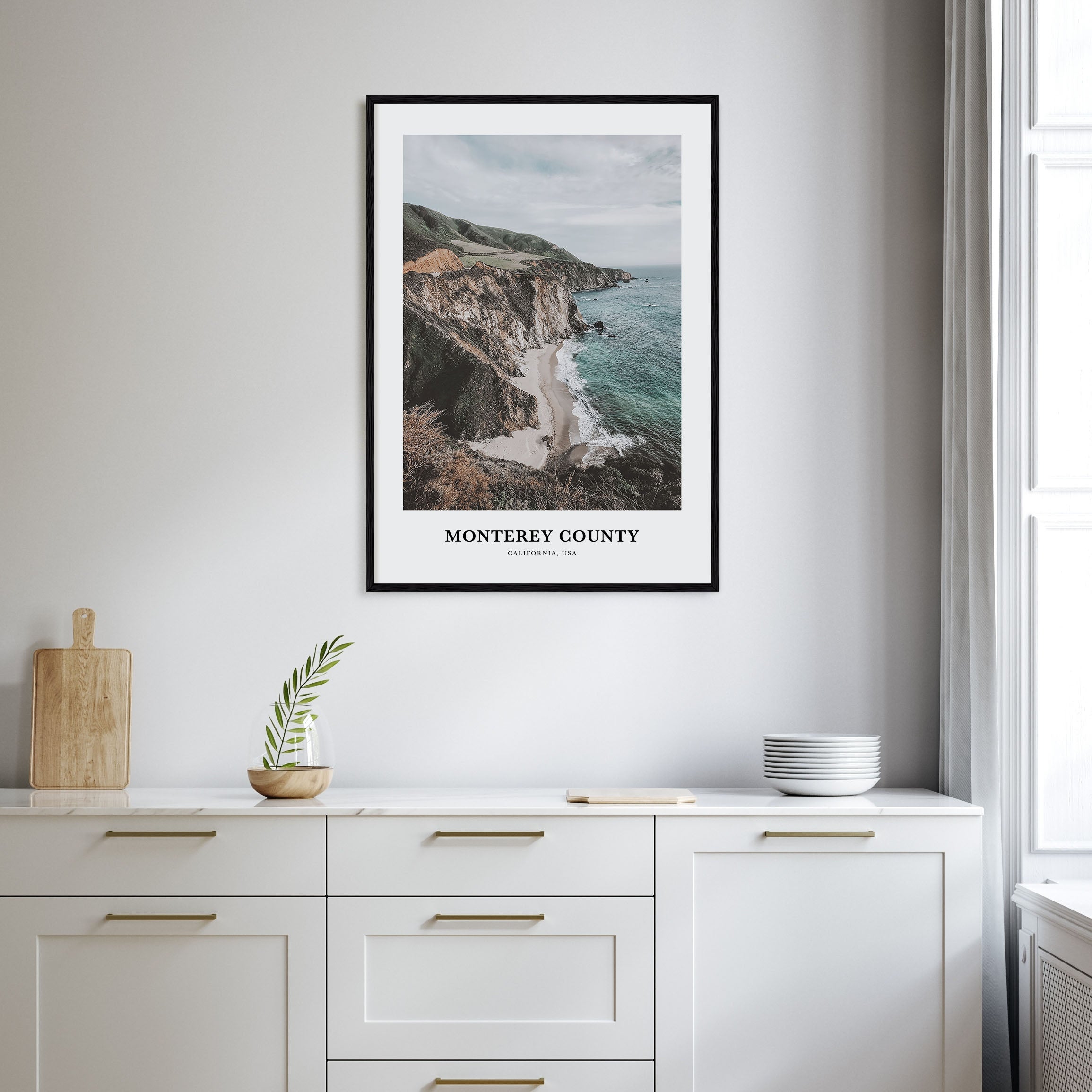 Monterey County Portrait Color Poster