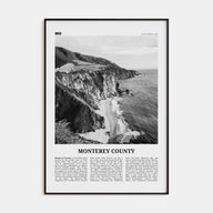 Monterey County Travel B&W Poster
