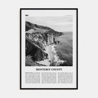 Monterey County Travel B&W Poster