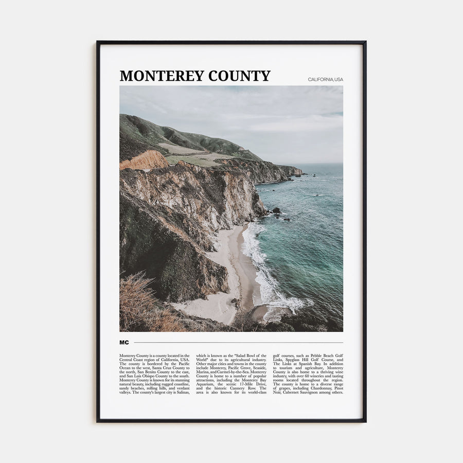 Monterey County Travel Color Poster