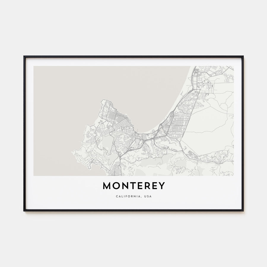 Monterey Map Landscape Poster