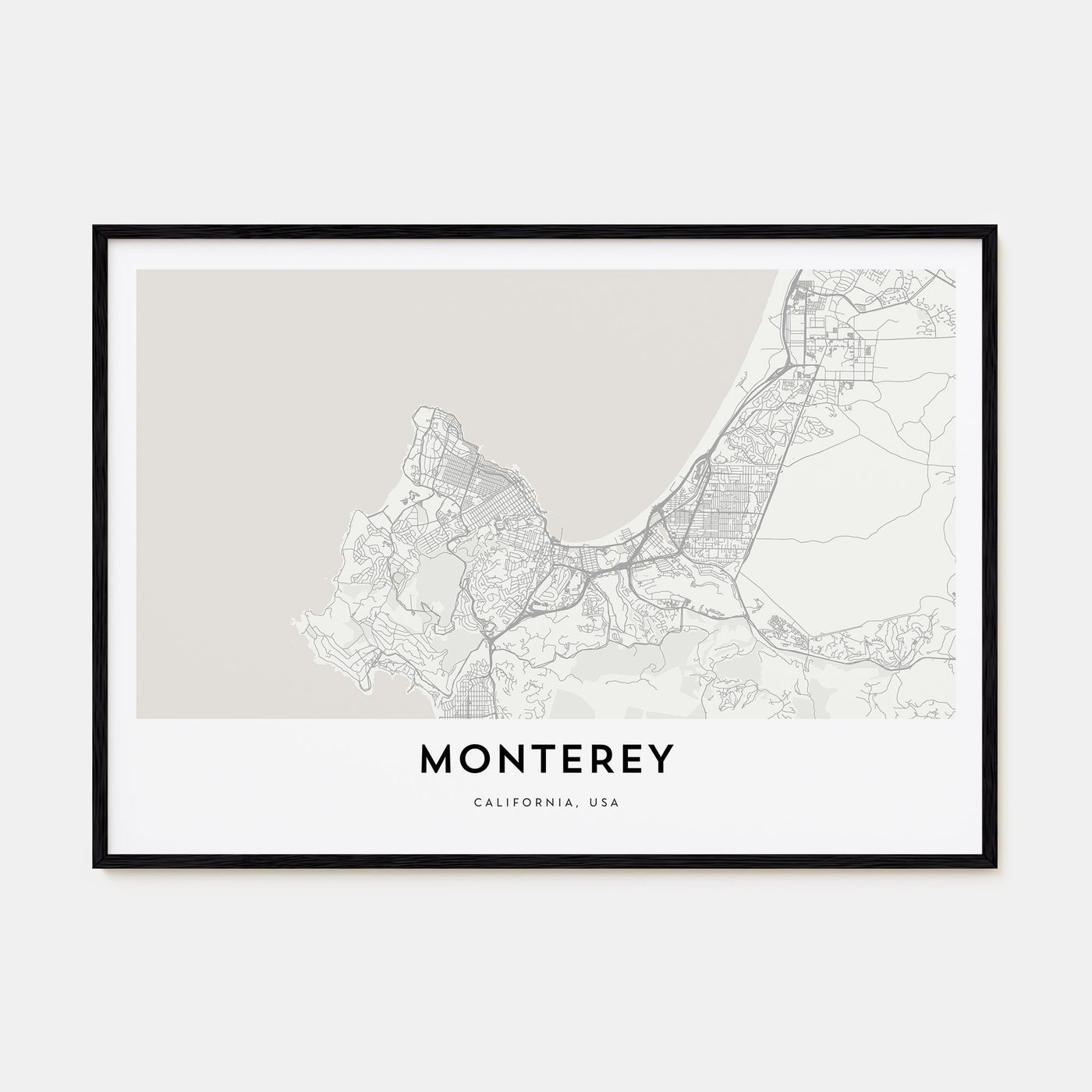 Monterey Map Landscape Poster