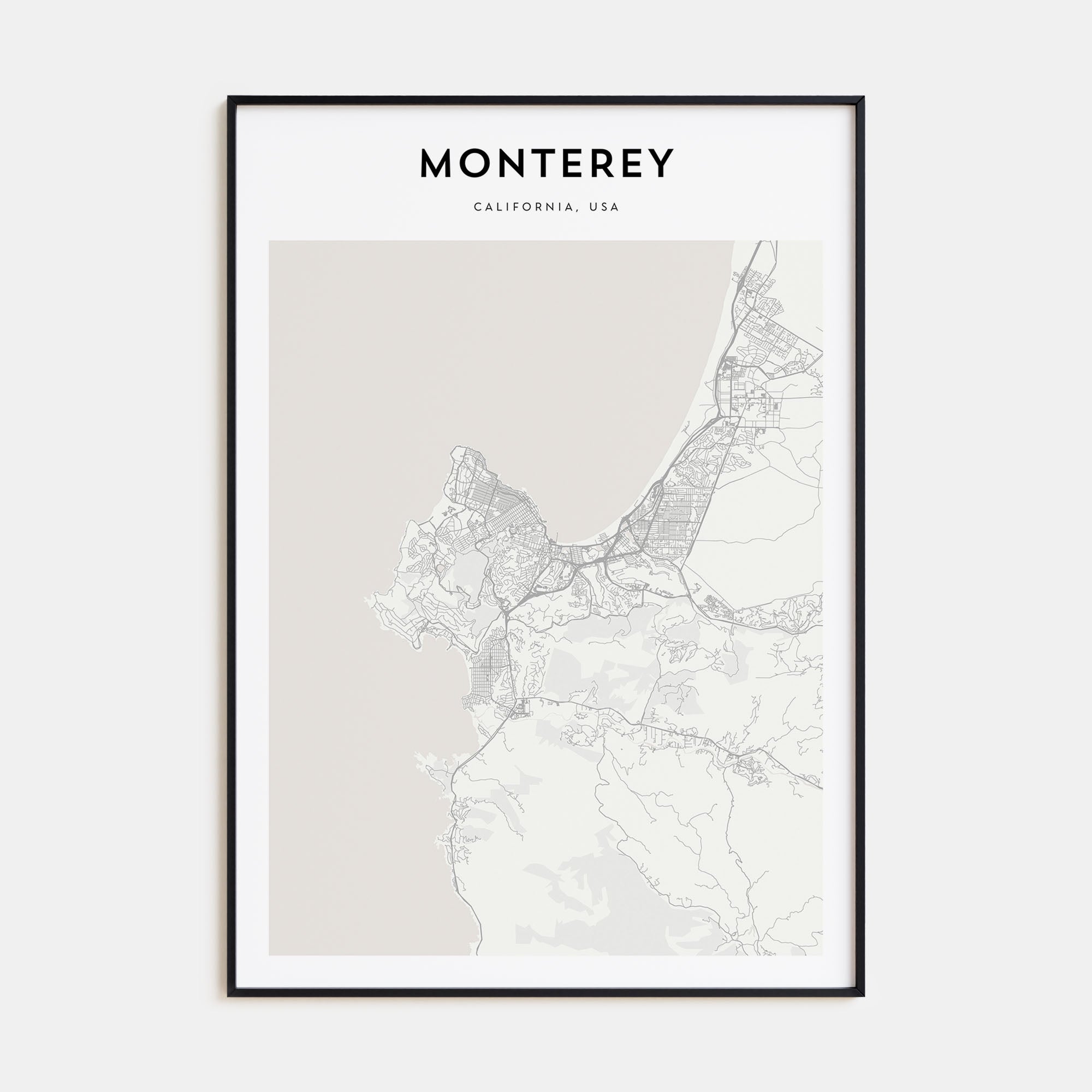 Monterey Map Portrait Poster