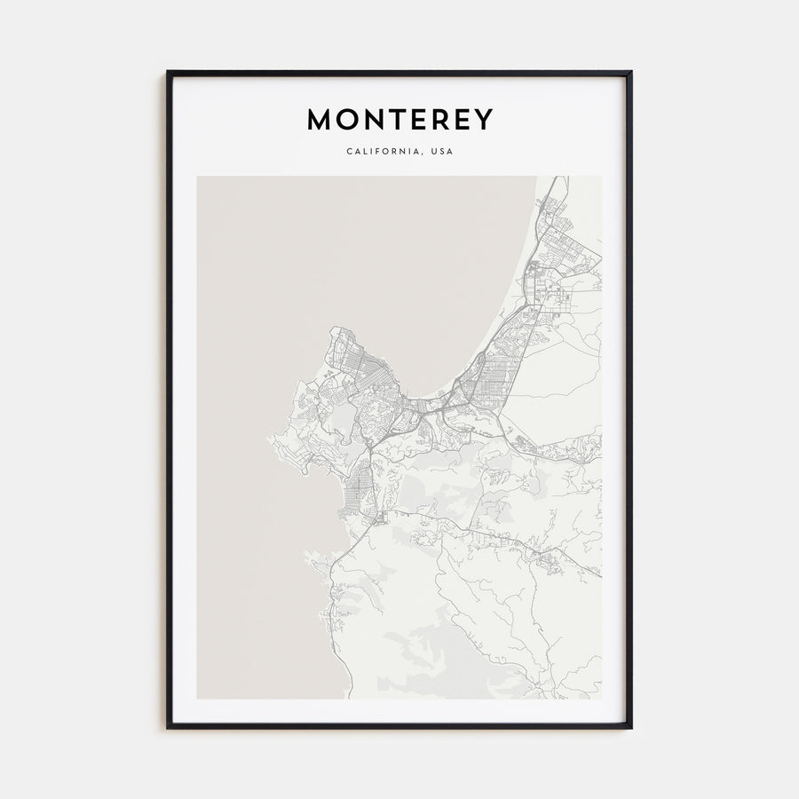 Monterey Map Portrait Poster