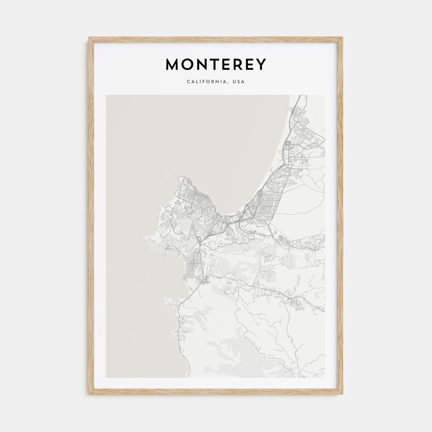Monterey Map Portrait Poster