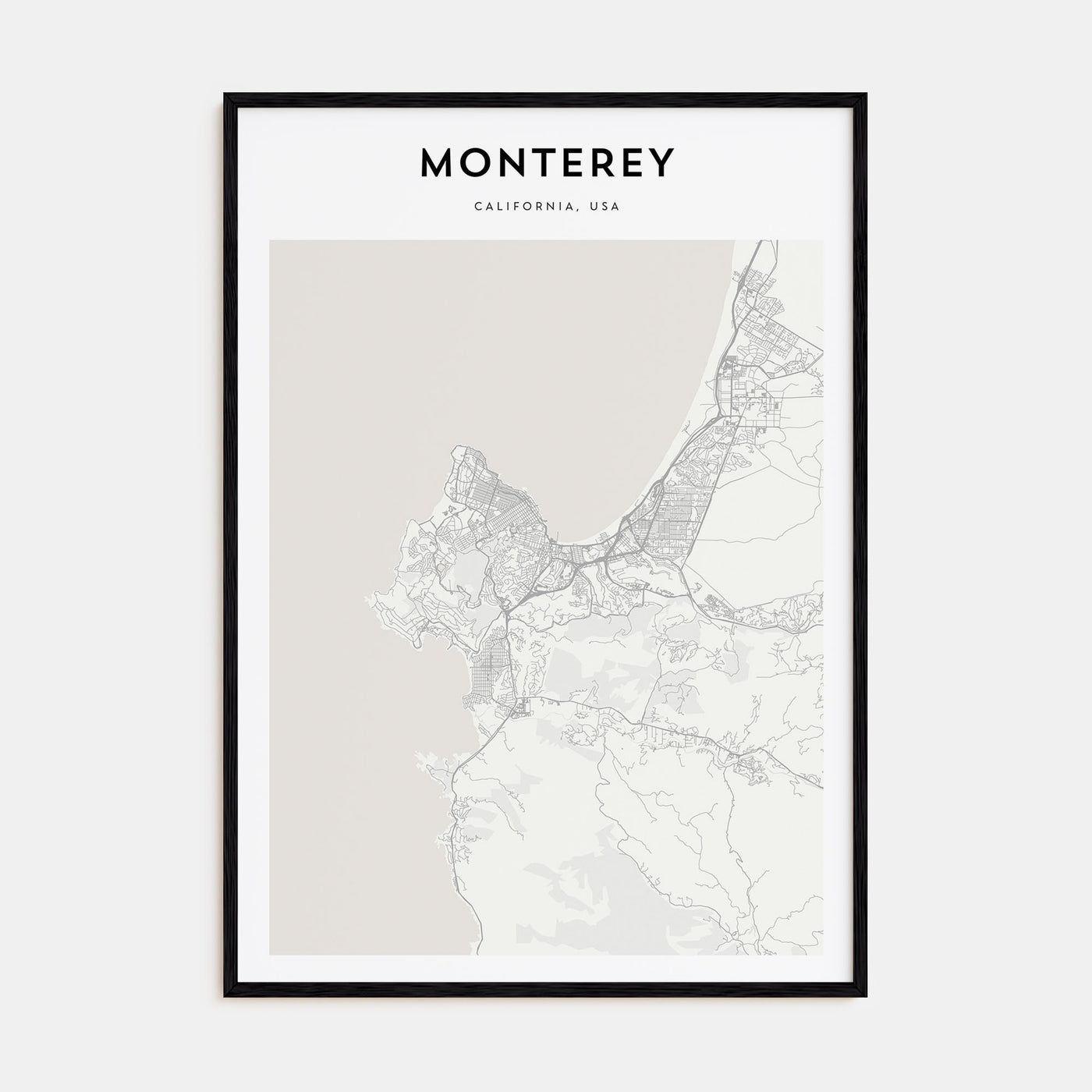 Monterey Map Portrait Poster