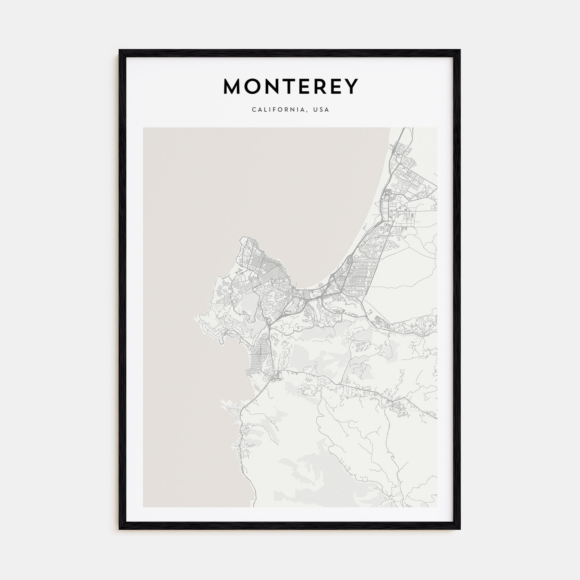 Monterey Map Portrait Poster