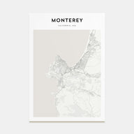 Monterey Map Portrait Poster