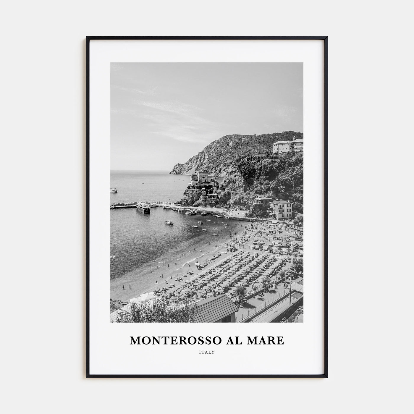 Monterosso al Mare Portrait B&W Poster