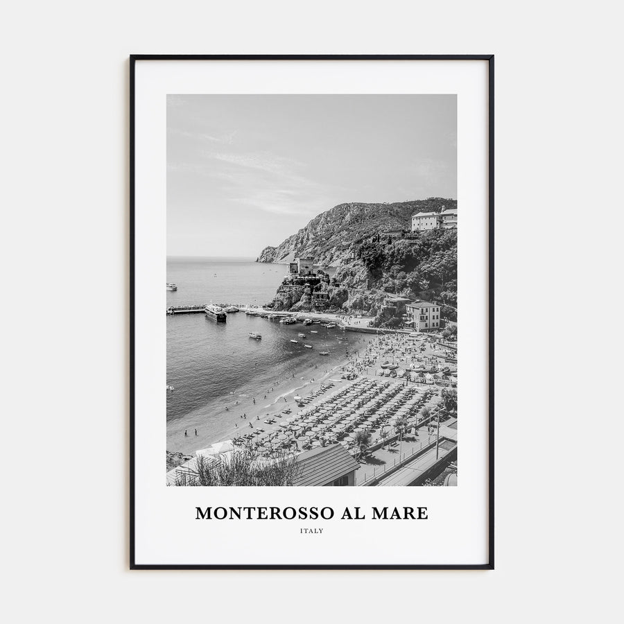 Monterosso al Mare Portrait B&W Poster