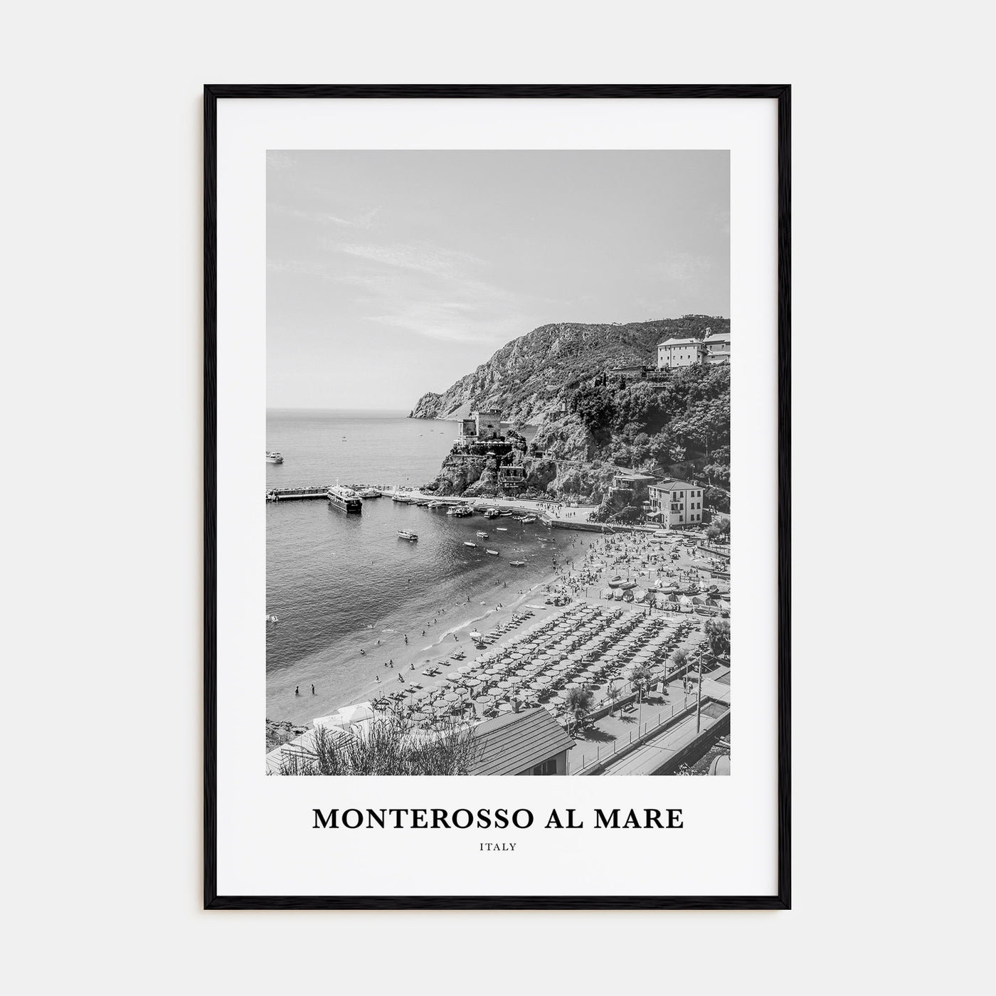 Monterosso al Mare Portrait B&W Poster