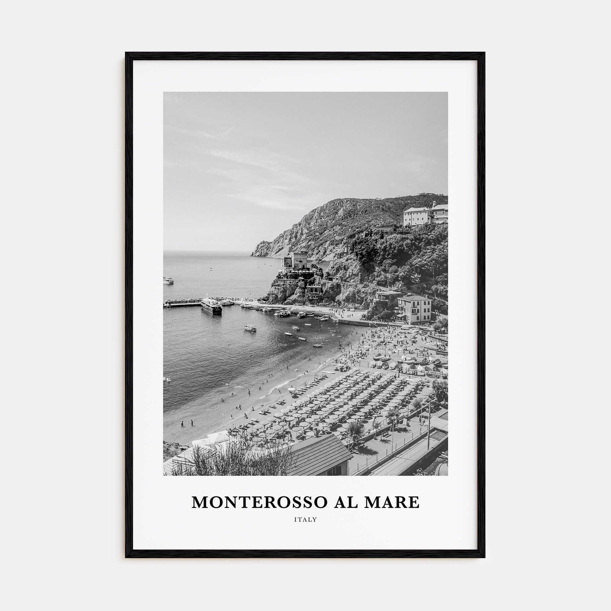 Monterosso al Mare Portrait B&W Poster