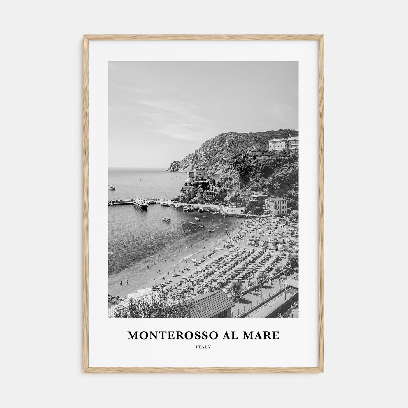 Monterosso al Mare Portrait B&W Poster