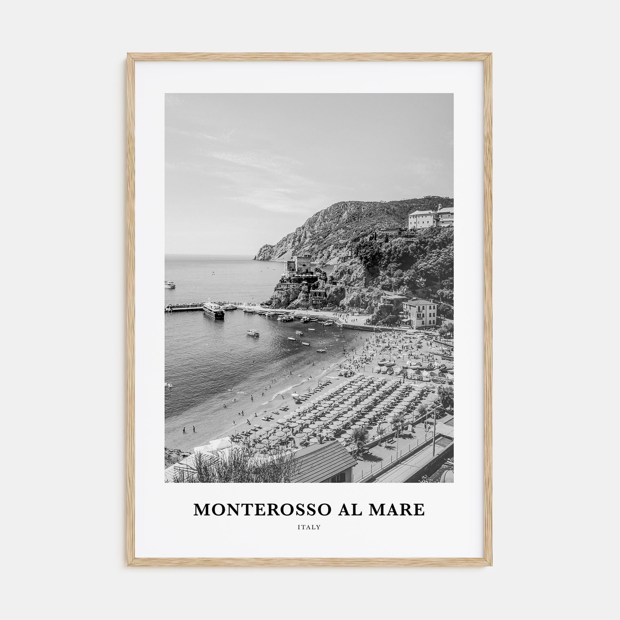 Monterosso al Mare Portrait B&W Poster