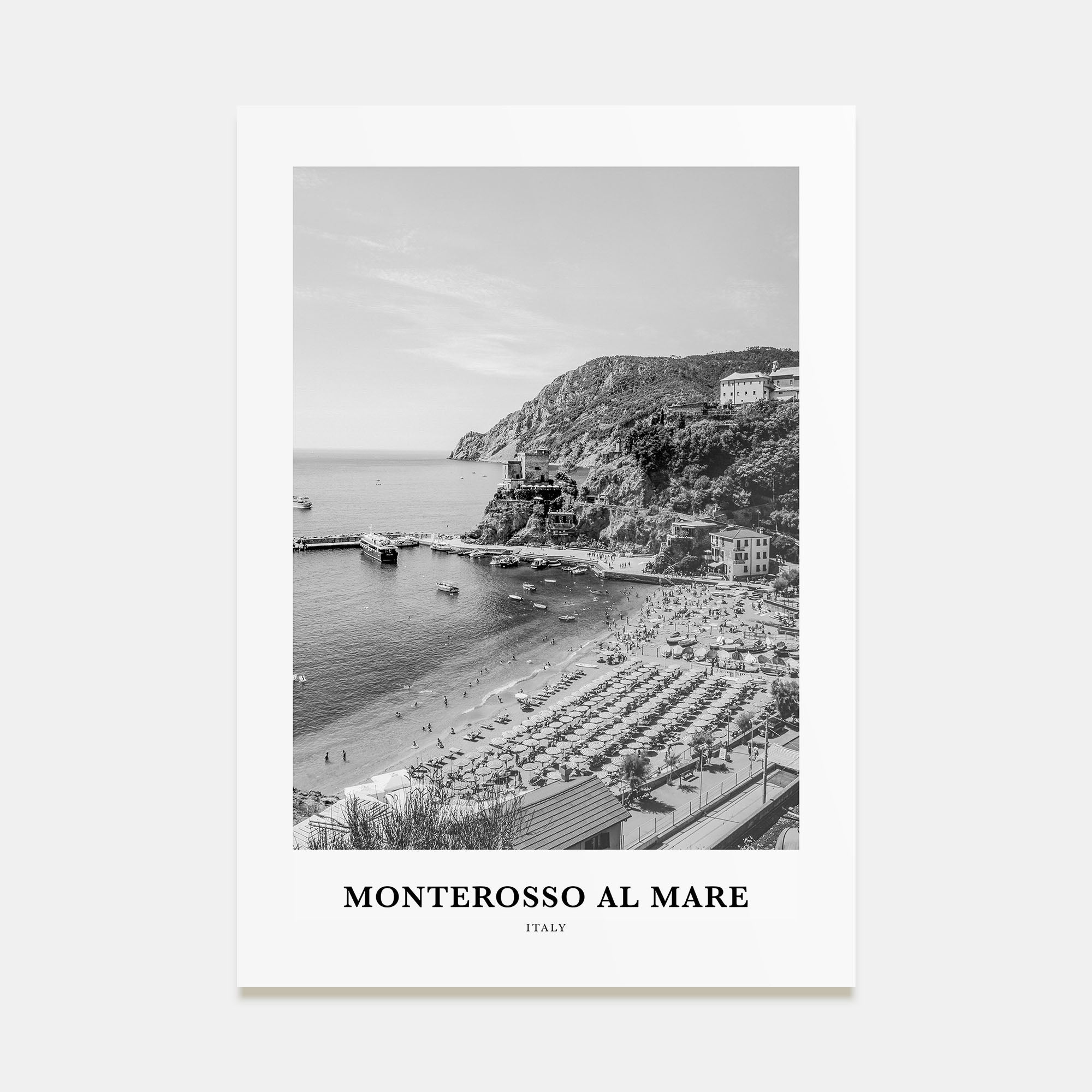 Monterosso al Mare Portrait B&W Poster
