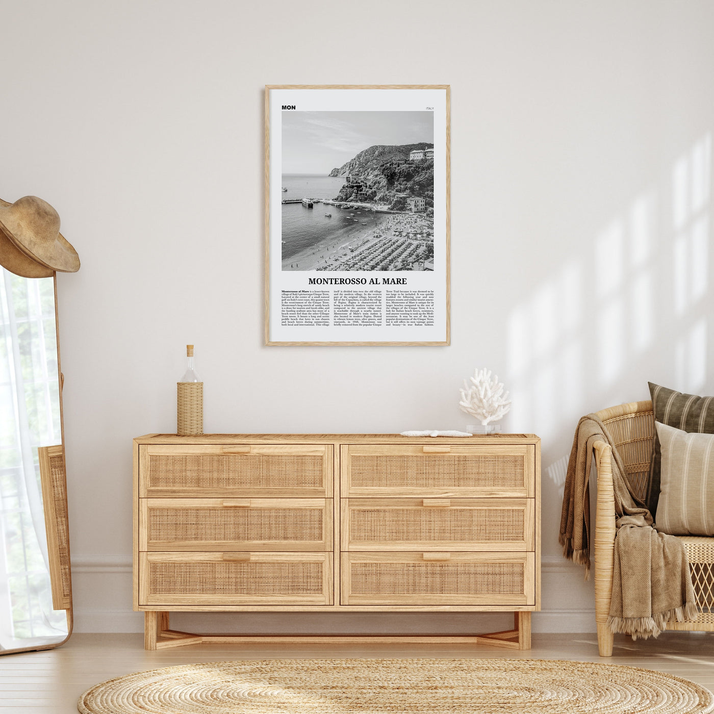 Monterosso al Mare Travel B&W Poster