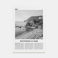 Monterosso al Mare Travel B&W Poster