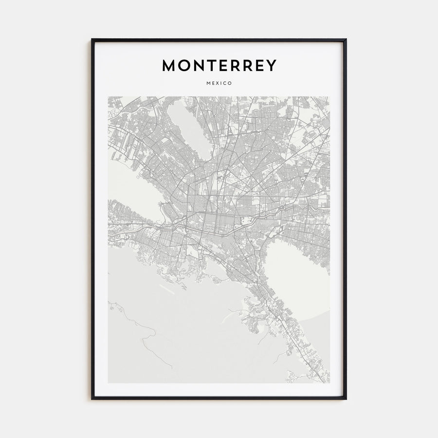 Monterrey Map Portrait Poster