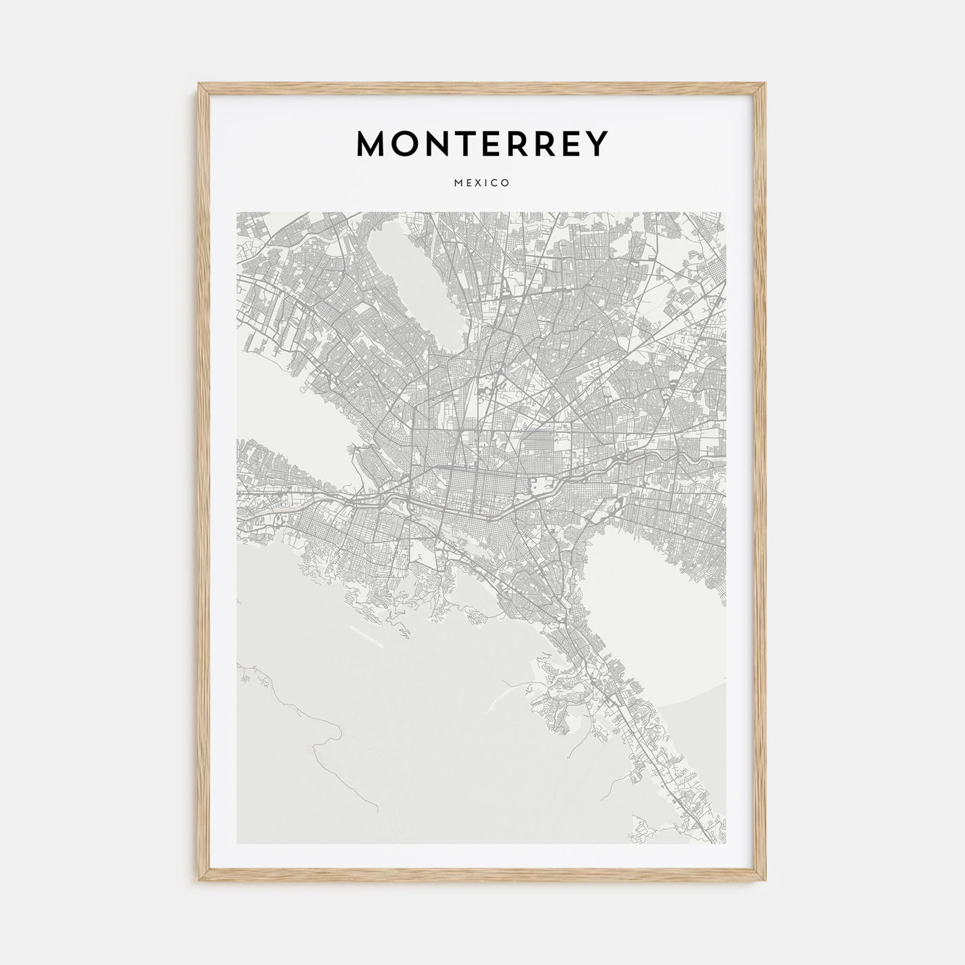 Monterrey Map Portrait Poster