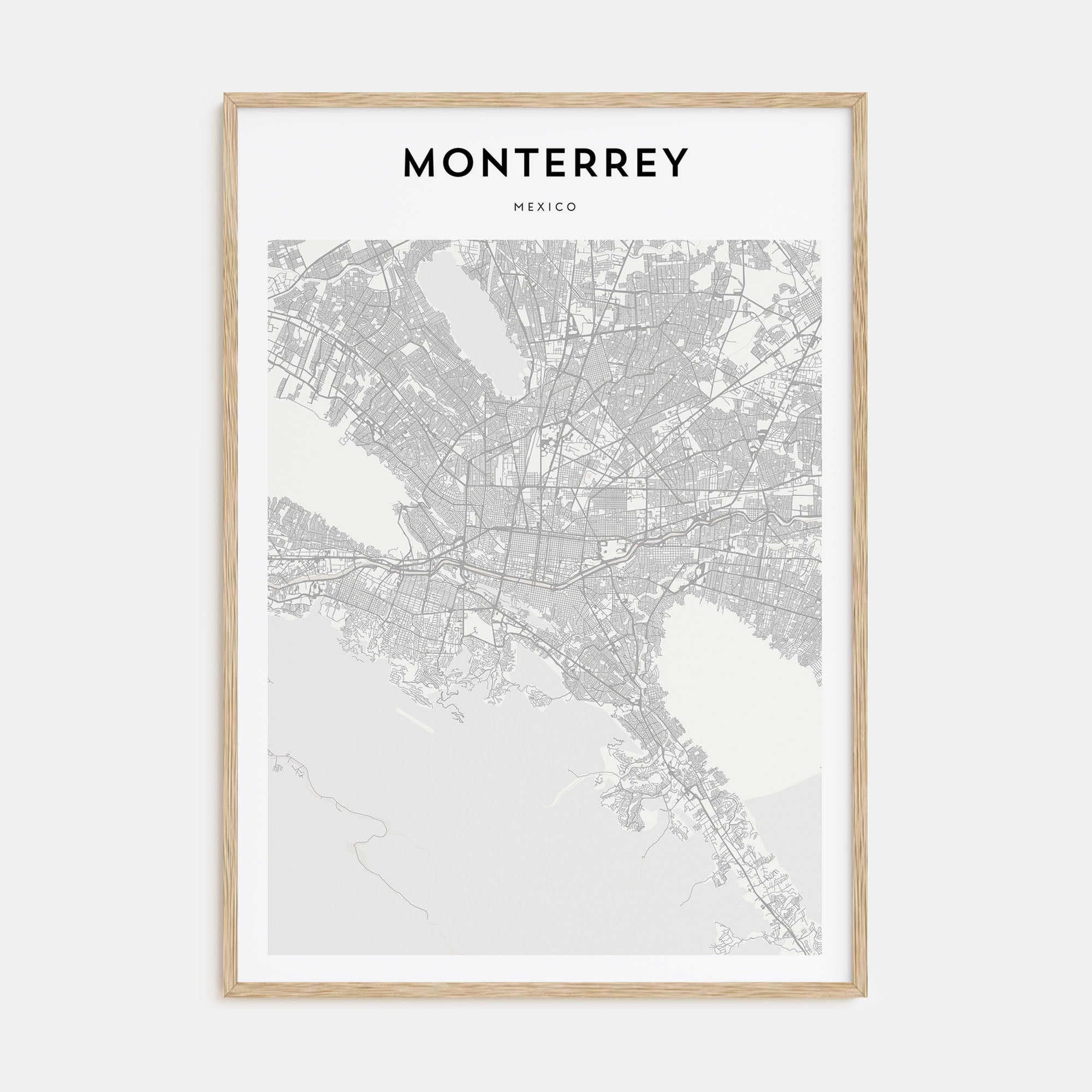 Monterrey Map Portrait Poster