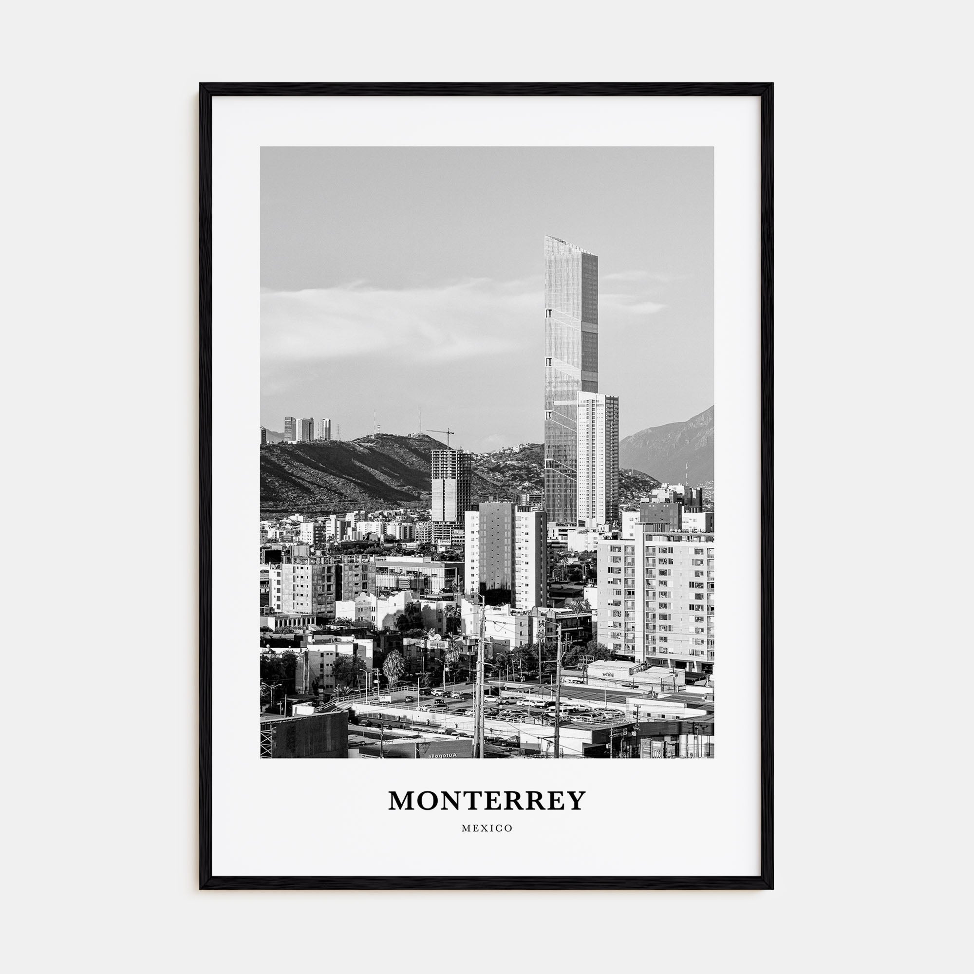 Monterrey Portrait B&W Poster