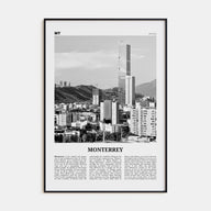 Monterrey Travel B&W No 1 Poster