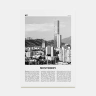 Monterrey Travel B&W No 1 Poster