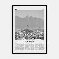 Monterrey Travel B&W No 2 Poster