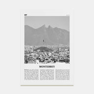 Monterrey Travel B&W No 2 Poster